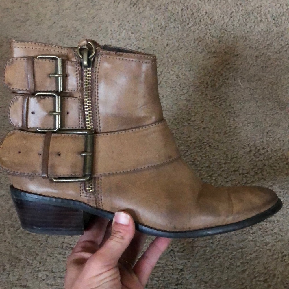 Leather booties